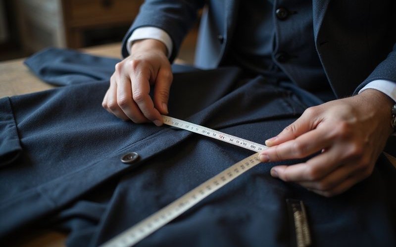 Measuring suit jacket seam allowances for alteration potential